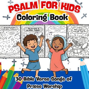 Psalms for Kids Coloring Book | 30 Bible Verse Printable Activities | Sunday Sch