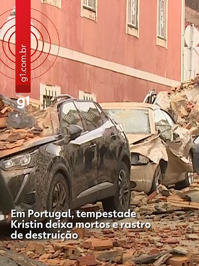 #Portugal - A tempestade Kristin, que atingiu Portugal com chuvas e ventos fortes nesta quarta-feira, deixou pelo menos cinco mortos e quase meio milhão de pessoas sem energia elétrica, segundo um balanço atualizado das autoridades nesta quinta-feira. A passagem da tempestade pelo país foi marcada por chuvas intensas e rajadas de vento que chegaram a 150 km/h, provocando queda de árvores, inundações e deslizamentos de terra. Os serviços de emergência precisaram intervir em cerca de 1.500 ocorrên