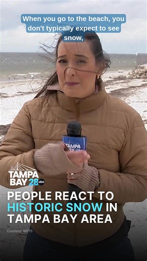 Three different reactions to flurries in Florida: Which one are you? Tampa Bay 28's Annette Gutierrez was out in the elements speaking with people about this rare weather event. | Tampa Bay 28 - WFTS