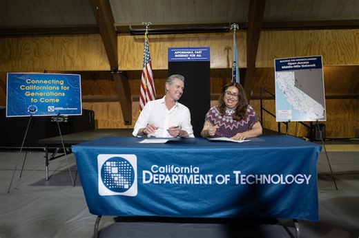 Governor Newsom turns on largest public broadband network, California connects first rural community to internet