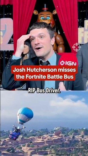 Josh Hutcherson played Fortnite right before the FNAF 2 red carpet premiere! #fnaf #fortnite #ign
