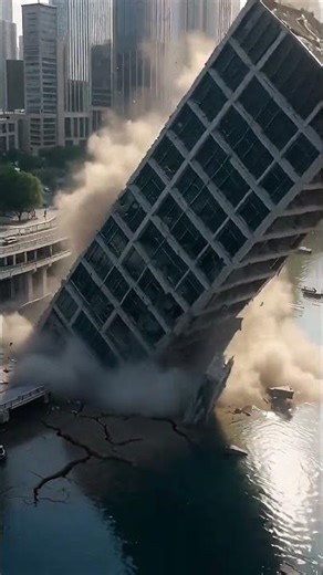 Massive Building Collapses into River | Ultra-Realistic Disaster Scene