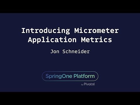 Introducing Micrometer Application Metrics - Jon Schneider