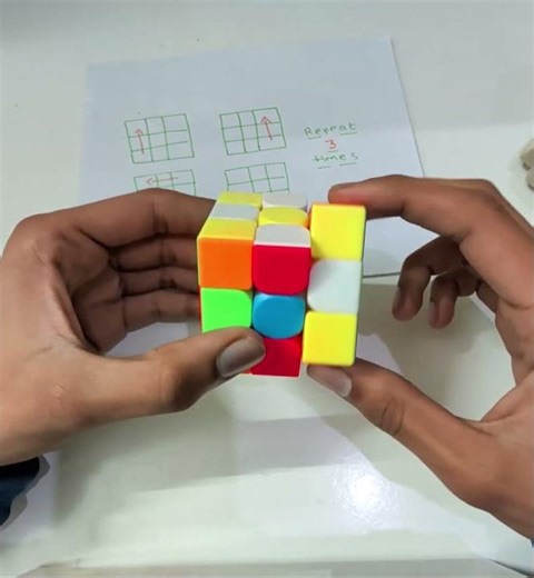 how to make check board pattern on 3*3 cube