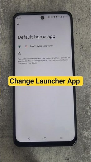 how to change launcher app in moto | default home app motorola #techtutorial #android