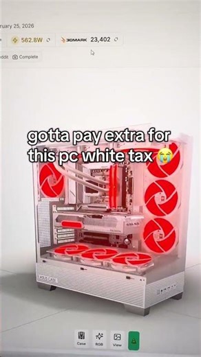 gotta pay extra for this pc white tax #buildcores #pc #pcbuild #pcgaming #ram