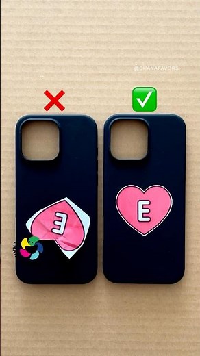 Sticker Deco ✂️ Heart Monogram Letter E 💕✨ Messy vs. Perfect #chanafavors #PerfectCut #diy
