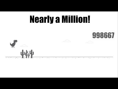 Playing Google Chrome T-Rex Runner for nearly 12 HOURS (Nearly a Million!)