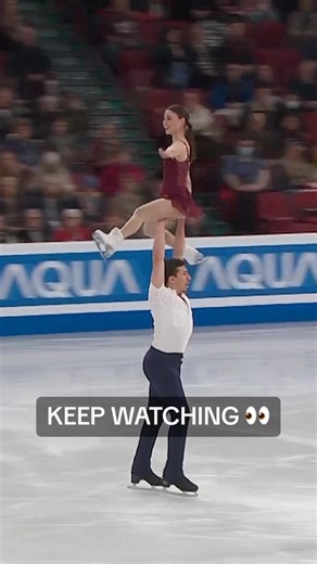 WOW 🤯 Just watch as American pair Valentina Plazas and Maximiliano Fernandez pulled off this incredible lift in their free skate. #WorldFigure | NBC Olympics & Paralympics