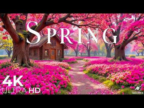 Spring in April 4K – Early Spring 2026 🌸 Blooming Valleys, Sakura Rivers & Bright Morning