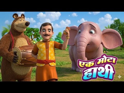 🌳 मोटा हाथी जंगल में 🐘 | Hindi Rhymes | Kids Cartoon Song 2026