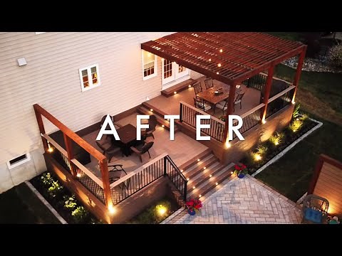 Amazing Deck, Patio and Pergola Backyard Transformation - 2 Week Project Time Lapse