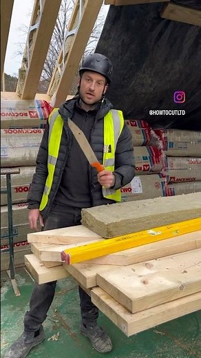 How to cut rockwool insulation bats efficiently #insulation #construction #howto