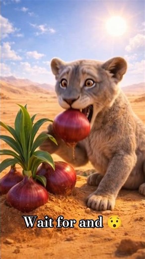 बूढ़ी शेरनी 🐆और प्याज🧅#ai #lioness #shorts #3danimation #emotional #ytshorts #cartoon #moralstories