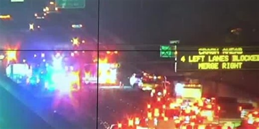 Lanes reopen following crash involving overturned semitruck, multiple vehicles on I-85 SB