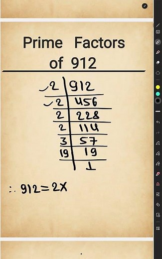 Factors of 912