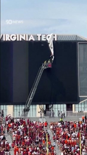 Skydiver Crashes Into Scoreboard At Virginia Tech Football Game | 10 News