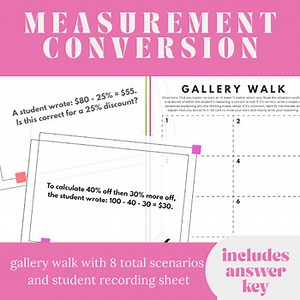 Real-World Math Gallery Walk – Rounding, Rates, and Proportions – Middle School