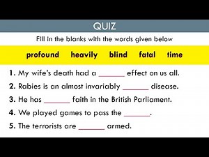 Collocations Quiz - Learn 23 English Collocations