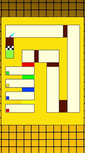 square race 🟥🟦🟩🟨 #squarerace #bouncingsquare #racingsquares #asmrsounds