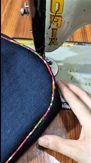 Perfect round edges with neat piping ✨🧵#SewingTips #PipingTechnique #SewingTutorial
