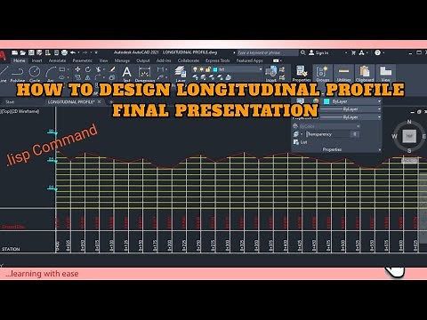 How to Create LONGITUDINAL PROFILE in AutoCAD || #autolisp #autocad #civil3d