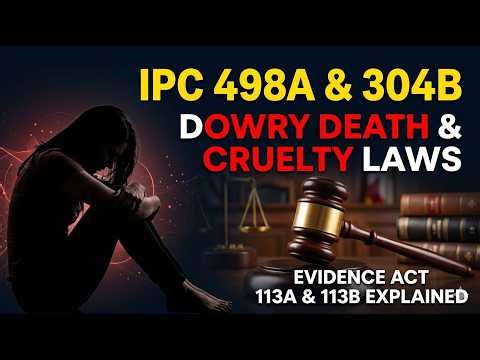 महिला सुरक्षा IPC 498A, 304B & EVIDENCE ACT 113A, 113B | CRUELTY, DOWRY DEATH & ABETMENT OF SUICIDE
