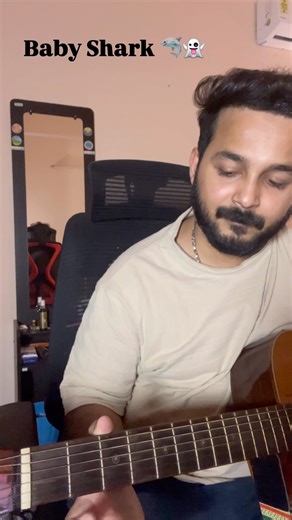 Baby Shark Guitar Tab | Easy guitar Lesson for beginners | Single String #ytshorts #shorts