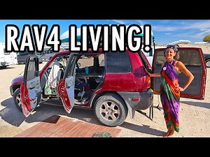 Woman Lives in a Toyota RAV4 Full-Time! (Rig Tour)
