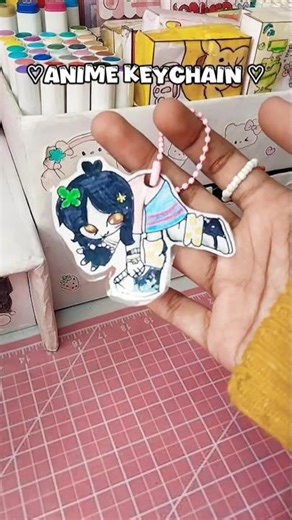 DIY Cute Anime Keychain 🔮✨ | Easy Handmade Keychain Craft #Shorts