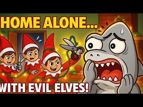 SHARK PUPPET HOME ALONE WITH ELVES!