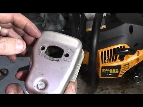 Poulan Pro 42cc basic chainsaw muffler and air intake mod