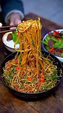 Delicious Chinese Bean Noodles Recipe | Easy & Tasty Stir Fry Cooking
