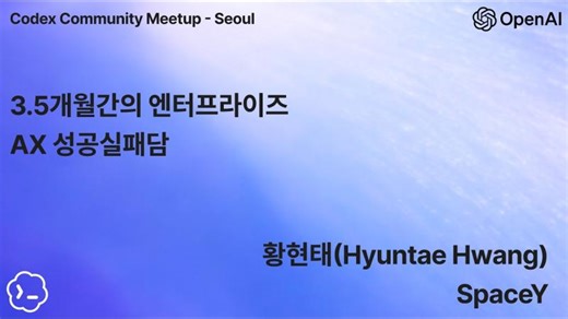 [OpenAI Codex Community Meetup] 엔터프라이즈 AX 30문 30답 | 황현태 | Seowoo Han