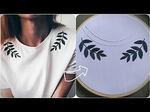 Embroidery design for t-shirt || Embroidery for Begginers - Let's Explore