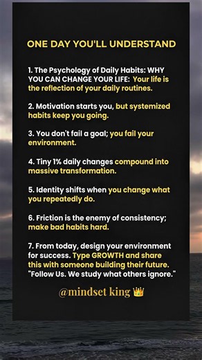 ONE DAY YOU'LL UNDERSTAND - The Psychology Of Daily Habits | 1% Changes Everything #dailyhabits