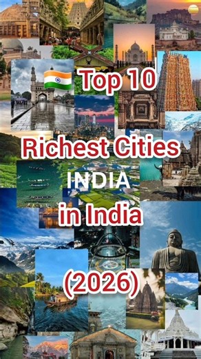🇮🇳 Top 10 Richest Cities of India in 2026.#IndiaGDP #Top10India#Mumbai #DelhiNCR #Bengaluru #Chennai