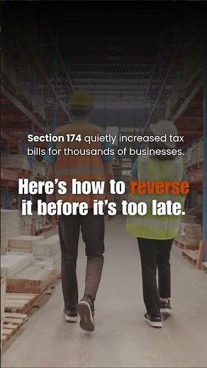 Section 174 Tax Change: How to Reclaim Full R&D Deductions Before 2026 #taxes #business