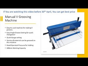 Manual V Grooving Machine Full Demo