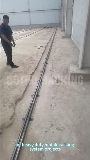 Installation of Mobile Racking System Tracks#mobilerackingsystem #warehouse #racking #industry