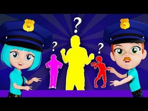 Tickle Police Officers Song 👮‍♂️🚓🚨 | Kids Songs and Nursery Rhymes | Lights Kids 3D