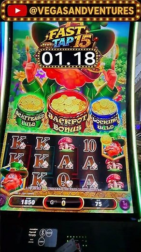 Day 23 - Can I FAST TAP a BONUS Raise Em Up Leprechaun SLOT in 15 Seconds? #fasttap15 #slot #casino