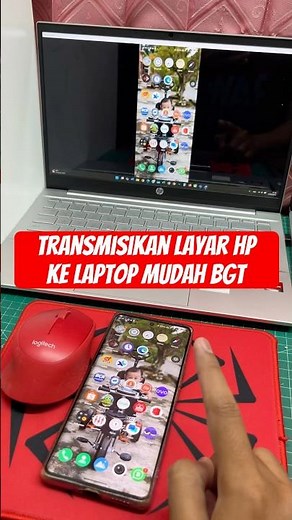 Cara menampilkan layar hp di laptop pakai scrcpy #smartphone #tutorial #tech