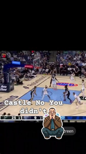 Castle Crushes the Grizz Defender #nba #dunk