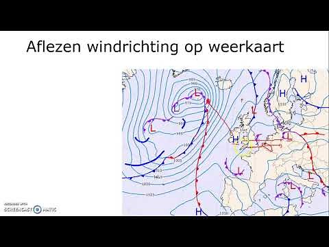 Uitleg analyse weerkaart (windkracht, windrichting, neerslag en bewolking