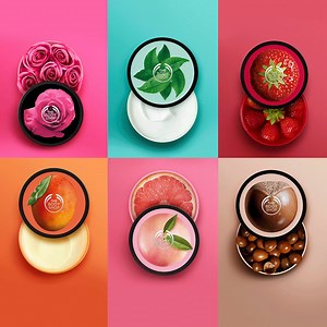 Which of our iconic Body Butters is your favorite? 🍓🌰🍊🥥🍑🤗 Shop them all now: http://bit.ly/2jrfRrd | The Body Shop