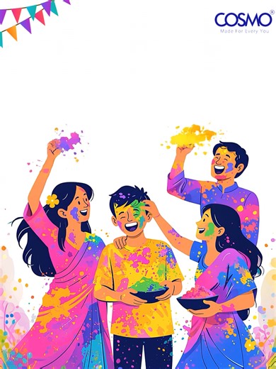 Wishing everyone a very colourful and happy Holi! ✨ May your day be filled with vibrant vibes, sweet moments, and endless joy. 💛 #COSMO #foryoupage #HappyHoli #FestivalOfColors