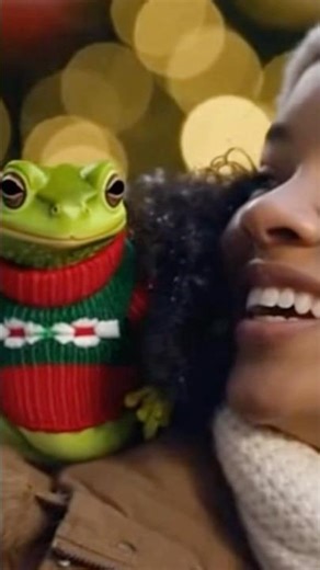 Sweater Frog has Christmas plans! #christmas #ai #frog #sweater #movie #xmas #shorts