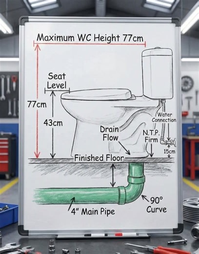 📏 DON'T WING YOUR TOILET INSTALLATION: THE MEASUREMENTS THAT MATTER Installing a toilet might seem like the easiest task in the world, until you realize it doesn’t fit or it’s totally uncomfortable. 😫 It’s not just a matter of "set and stick"; there’s precise ergonomics involved to ensure comfort and functionality. Here is your "cheat sheet" to avoid mistakes! The key measurement many ignore is the distance from the wall to the center of the drain: the standard is usually 30.5 cm (12 inches). 