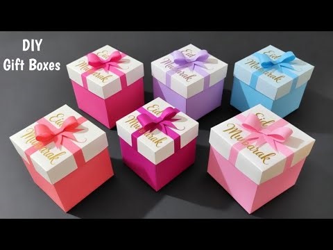 Eid Gift Box Tutorial 🥰 | Easy Eid Craft | Eid Gift Box Ideas | Eid Craft Ideas | DIY gift box #diy